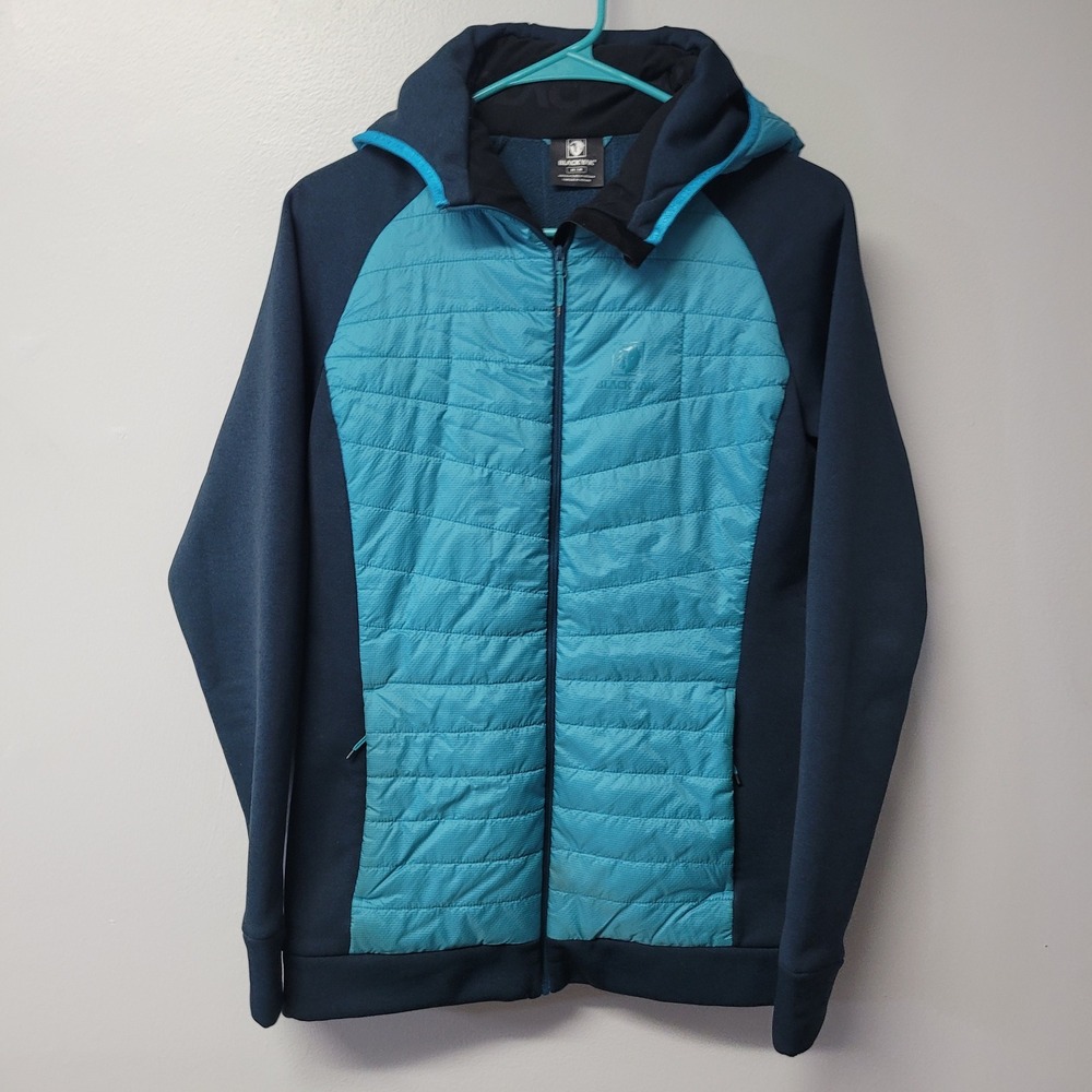 Blackyak Burlina Hoody 2 Hybrid Insulated Jacket Blue Black 1811070 Mens Medium